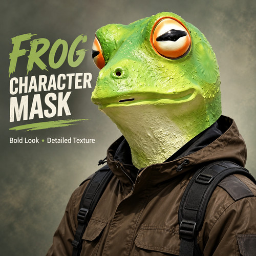 Realistic green frog - realistic,